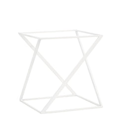 Stojak bufetowy - Biały - Wys.: 275mm - w zestawie 1 miska z melaminy - stal nierdzewna malowana proszkowo + melamina - Kwadratowy