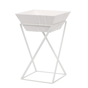 Etażerka/ Stojak bufetowy - biały - włącznie z 1 miską z melaminy - kwadratowy - Prime Gastro