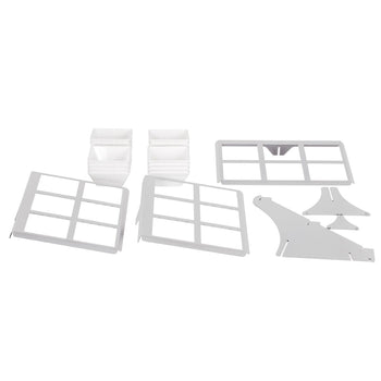 Etażerka/ Stojak bufetowy - biały - włącznie z 18 miskami z melaminy - kwadratowy - Prime Gastro