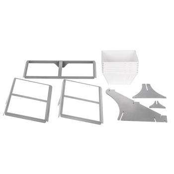 Etażerka/ stojak bufetowy - włącznie z 6 miskami melaminowymi - kwadratowy - Prime Gastro