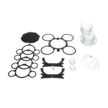 Etażerka/stojak bufetowy - obrotowy - czarny - włącznie z 17 szklanymi miskami - okrągły - Prime Gastro