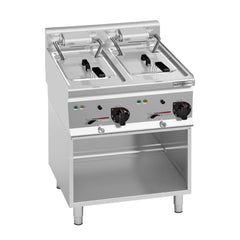 Double electric fryer - 10+10 liters - 18 kW - including base frame