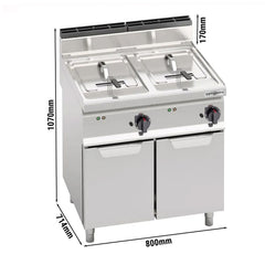 Electric Double Fryer - 18+18 Liters - 27 kW