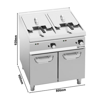 Podwójna frytownica elektryczna - 22+22 litry - 44 kW - Prime Gastro