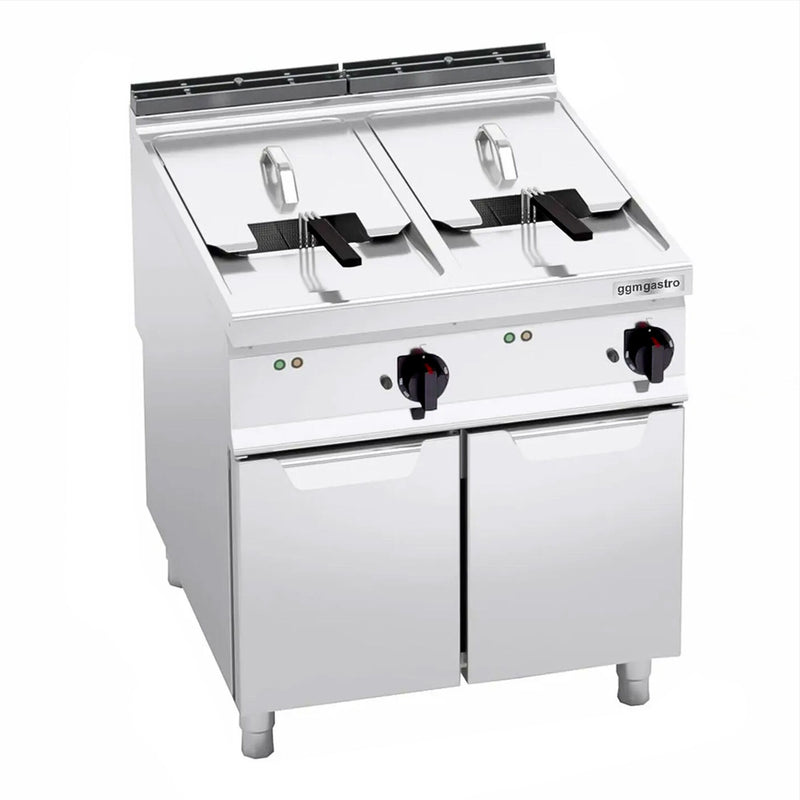 Podwójna frytownica elektryczna - 22+22 litry - 44 kW