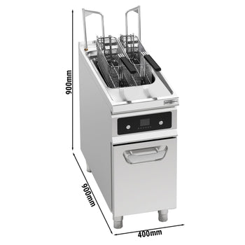Frytownica elektryczna - 22 litry - 22 kW - z automatycznym podnoszeniem kosza & systemem filtrowania oleju - Prime Gastro