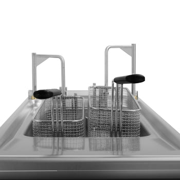 Frytownica elektryczna - 22 litry - 22 kW - z automatycznym podnoszeniem kosza & systemem filtrowania oleju - Prime Gastro