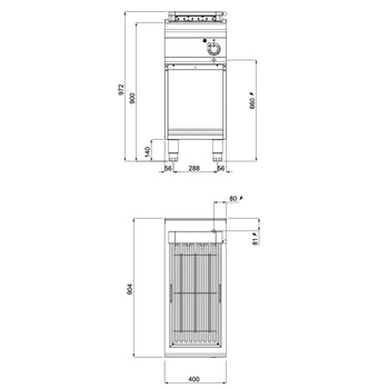 Grill elektryczny - 5,4 kW - Prime Gastro