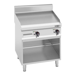 Elektryczna płyta grillowa - 8 kW - Gładka - włącznie z ramą podstawy