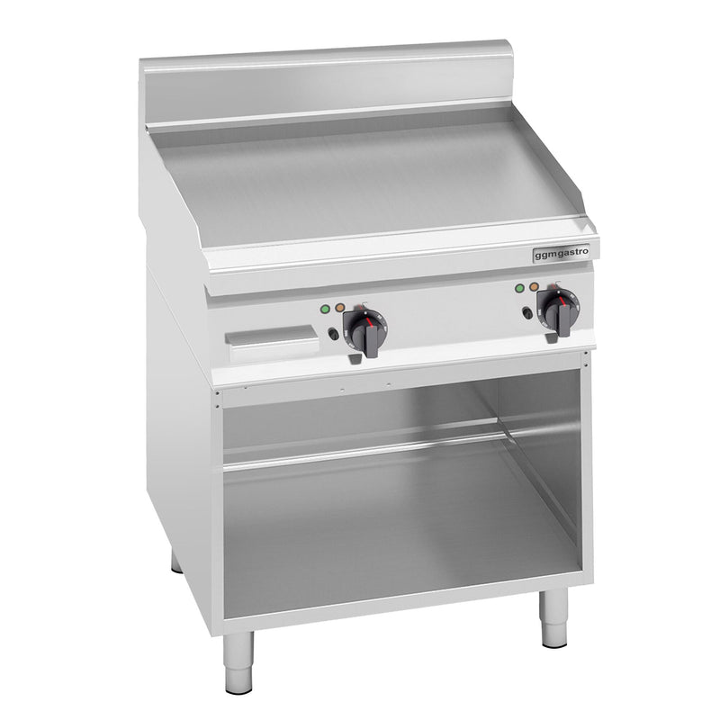 Elektryczna płyta grillowa - 8 kW - Gładka - włącznie z ramą podstawy