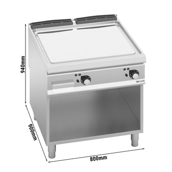 Elektryczna płyta grillowa - 13,7 kW - Gładka - Prime Gastro