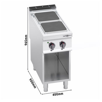 Kuchenka elektryczna - 7 kW - 2 Płyty kwadratowe - Prime Gastro