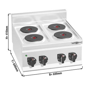 Kuchenka Elektryczna - 8 kW- 4 Pola Grzewcze - Prime Gastro