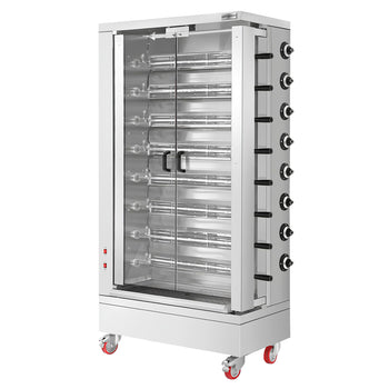 Elektryczny grill do kurczaka - 26,4 kW - z 8 szpikulcami do 48 kurczaków - Prime Gastro