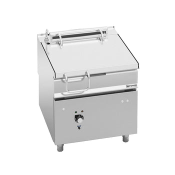 Elektryczna patelnia przechylna do smażenia - 80 litrów - 9,6 kW - z silnikiem - Prime Gastro