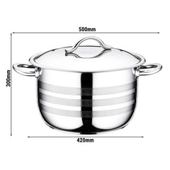 Gastro stainless steel cooking pot - Ø 400 mm - 27.80 liters