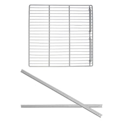 Szyny ze stali nierdzewnej - 1x lewa & 1x prawa - 545 mm - z plastikowym rusztem wsparciem - 530x550 mm