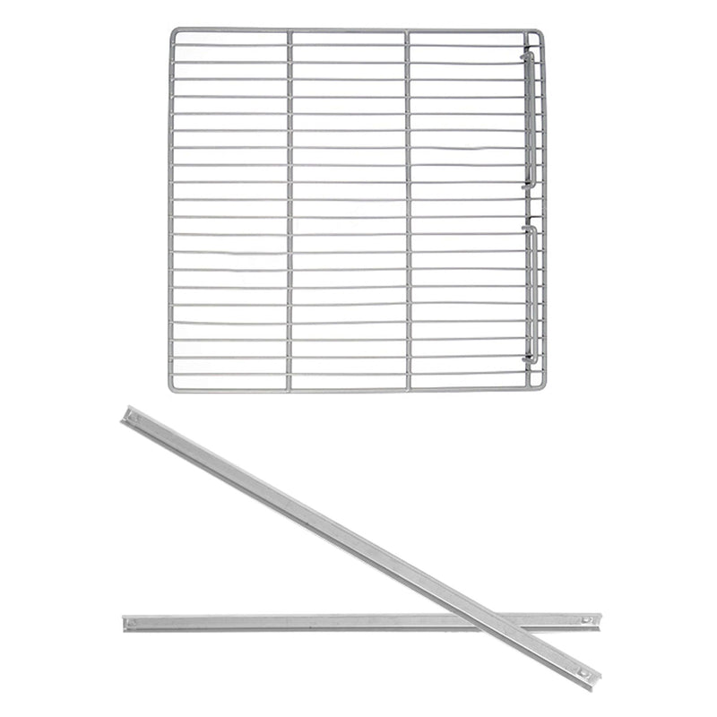 Szyny ze stali nierdzewnej - 1x lewa & 1x prawa - 545 mm - z plastikowym rusztem wsparciem - 530x550 mm