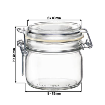 (6 sztuk) Słoik do konserwowania Bormioli Rocco - DUBLIN - 200ml - z uchylną pokrywką - Prime Gastro