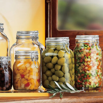 (6 sztuk) Słoik do konserwowania Bormioli Rocco - DUBLIN - 750ml - z uchylną pokrywką - Prime Gastro