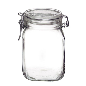 (6 sztuk) Słoik do konserwowania Bormioli Rocco - DUBLIN - 1 litr - z uchylną pokrywką - Prime Gastro