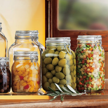 (6 sztuk) Słoik do konserwowania Bormioli Rocco - DUBLIN - 2 litry - z uchylną pokrywką - Prime Gastro