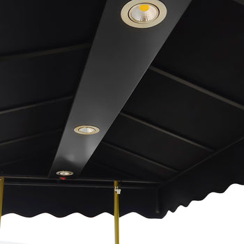 Wózek na lody - 1900 mm - ze zlewem & oświetleniem - na 7 pojemników o pojemności 5 litrów - Prime Gastro