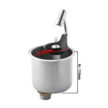 Prysznic dla łyżki lodów z prysznicem porcjującym & zintegrowanym zaworem zwrotnym wody - Prime Gastro