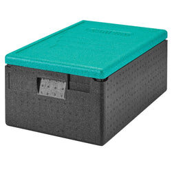 CAMBRO | CAM GOBOX® - pojemnik ładowany od góry - GN 1/1 - Czarny - Zielona pokrywa