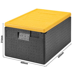 CAMBRO | CAM GOBOX® - pojemnik ładowany od góry - GN 1/1 - Czarny - Żółta pokrywa