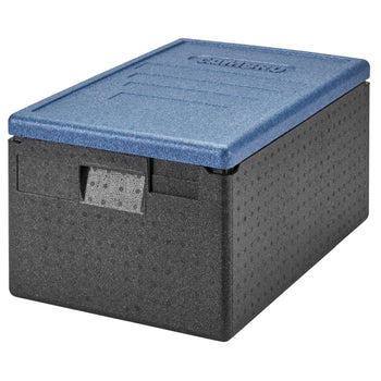 CAMBRO | CAM GOBOX® - pojemnik ładowany od góry - GN 1/1 - Czarny - Pokrywa lodowy niebieski - Prime Gastro