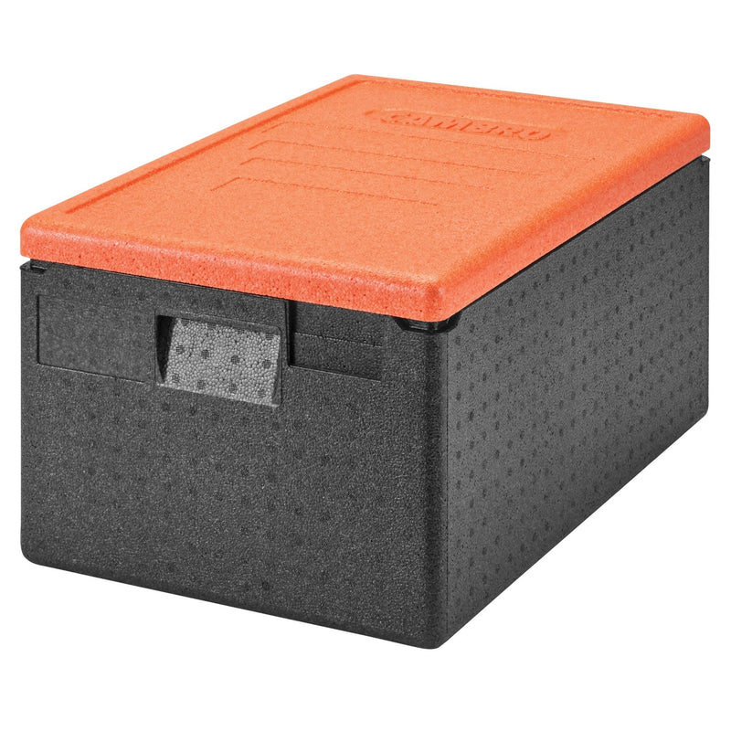 CAMBRO | CAM GOBOX® - pojemnik ładowany od góry - GN 1/1 - Czarny - Pomarańczowa pokrywa