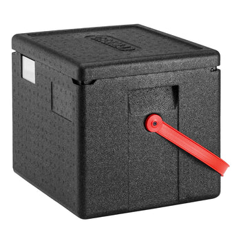 CAMBRO | CAM GOBOX® Pojemnik na pół ładowany od góry- GN 1/1 - z paskiem do przenoszenia w kolorze czerwonym - Prime Gastro