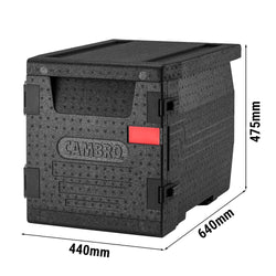 CAMBRO | CAM GOBOX® pojemnik ładowany od przodu - GN 1/1 - Czarny
