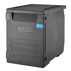CAMBRO | CAM GOBOX® - pojemnik ładowany od przodu - EN 600x400 - z 6 szynami - Czarny