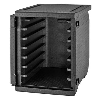 CAMBRO | CAM GOBOX® - pojemnik ładowany od przodu - EN 600x400 - z 6 szynami - Czarny - Prime Gastro