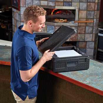 CAMBRO | CAM GOBOX® - pojemnik ładowany od góry na pizzę - na 2 pizze - Czarny - Prime Gastro