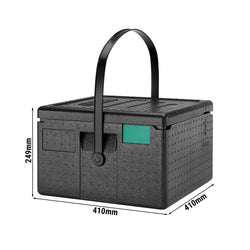 CAMBRO | CAM GOBOX® - pojemnik ładowany od góry na pizzę - z paskiem do przenoszenia - na 4 pizze - czarny