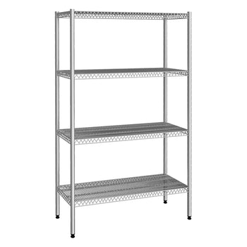 Półka ze stali nierdzewnej - 1070x360 mm - z 4 drucianymi półkami (STAŁA) - Prime Gastro