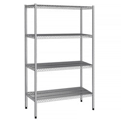 Półka ze stali nierdzewnej - 1070x460 mm - z 4 drucianymi półkami (STAŁA)