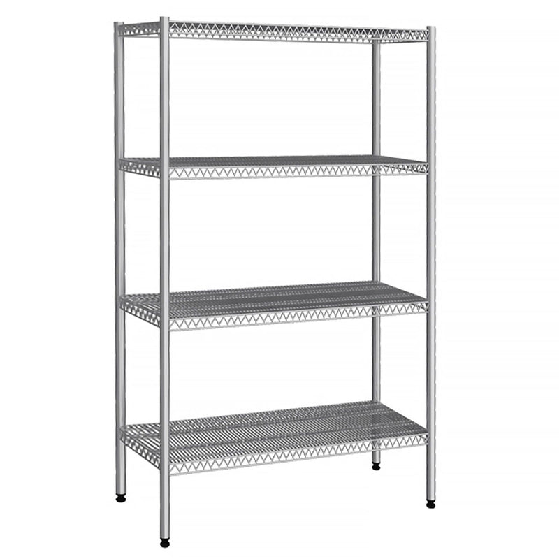 Półka ze stali nierdzewnej - 1070x460 mm - z 4 drucianymi półkami (STAŁA)