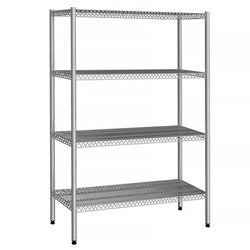 Półka ze stali nierdzewnej - 1220x460 mm - z 4 drucianymi półkami (STAŁA)