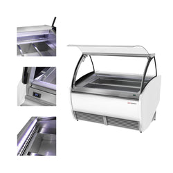 Lada na lody - Leo - 1640 mm - z oświetleniem LED - na 16 pojemników 5 L