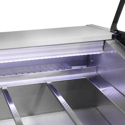 Lada na lody - Leo - 1640 mm - z oświetleniem LED - na 16 pojemników 5 L