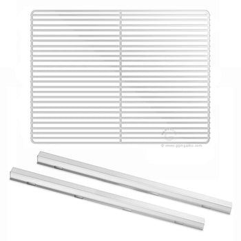 Szyny ze stali szlachetnej - 650 mm - EN 600x400 - z plastyfikowanymi rusztami nośnymi EN 600x400 - odpowiednie do BKIB - Prime Gastro