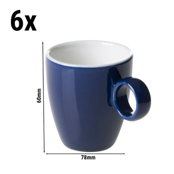 (6 sztuk) BART COLOUR CAFE - Filiżanka do espresso - 65 ml - Niebieska - Prime Gastro