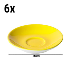 (6 sztuk) BART COLOUR CAFE - spodek do espresso - Ø 110 mm - żółty
