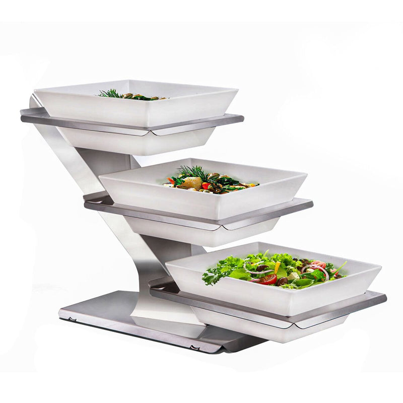 Etażerka / Stojak bufetowy - włącznie z 3 miskami z melaminy