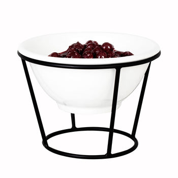 Etażerka / Stojak bufetowy - czarny - włącznie z 1 miską z melaminy - okrągły - Prime Gastro