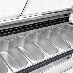 Lada na lody THEO - 1771 mm - konwekcyjna - na 9 pojemników na lody o pojemności 5 litrów - biała